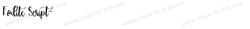 Foxlite Script字体转换